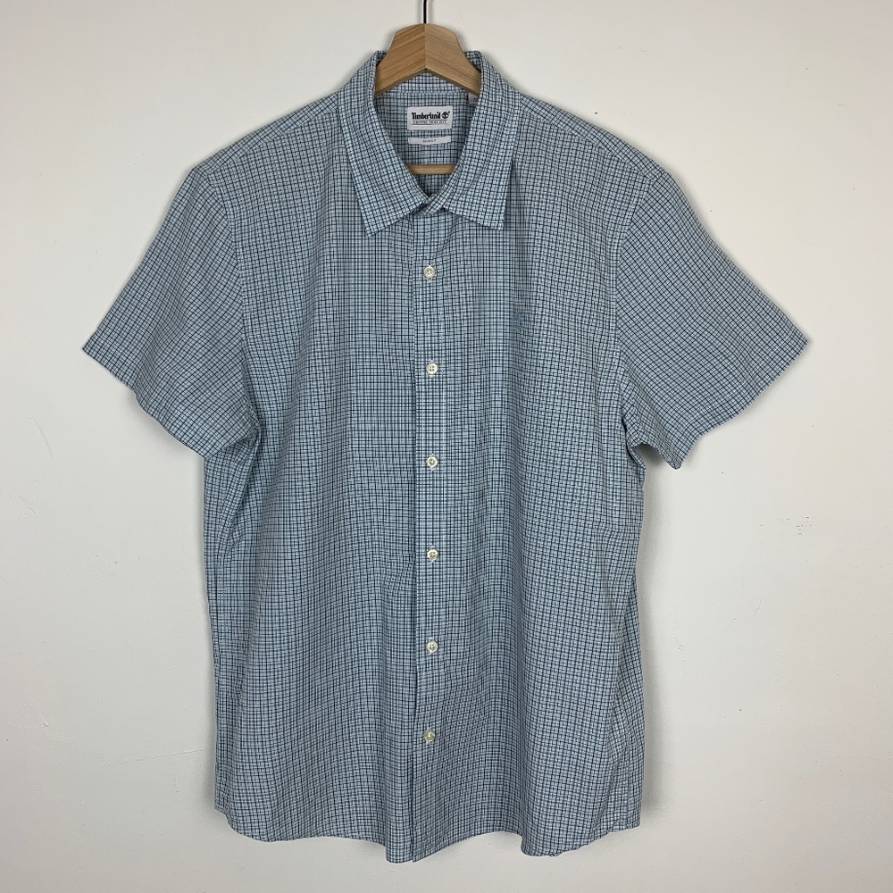 Timberland Men's Slim Fit Checkered Button Up